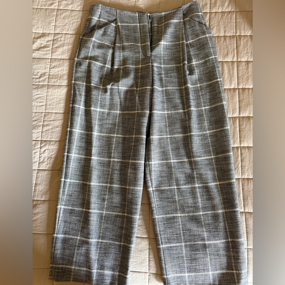 Gray Plaid Trousers Bimba y Lola size 42 VGUC